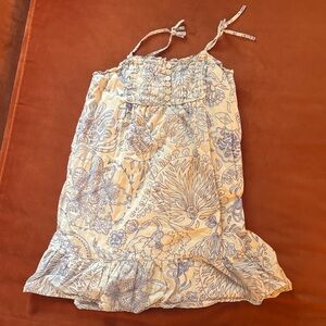 Gap Kids Cream and Blue Cotton Sun Dress